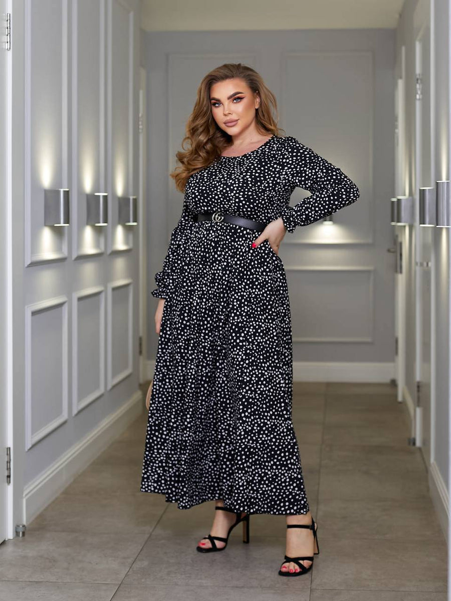 Rochie din soft cu brâu