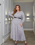 Rochie din soft cu brâu