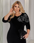 Rochie din catifea cu pietre