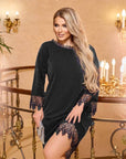 Rochie din lurex cu dantelă