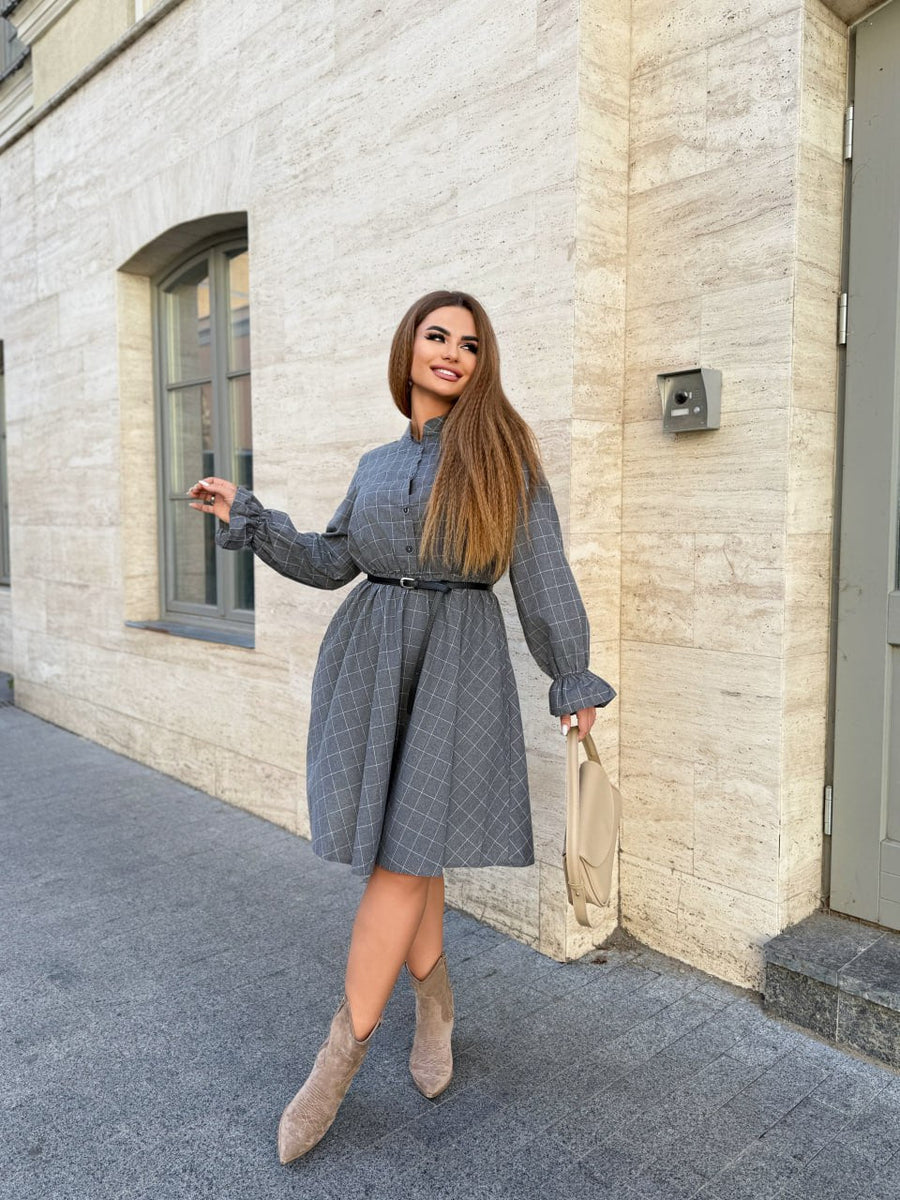 Rochie evazată cu curea - Twiggy Shop