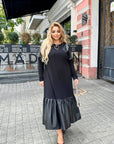 Rochie lungă din piele ecologică - Twiggy Shop