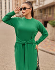 Rochie din tricot cu fante