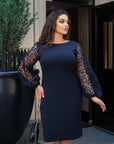 Rochie ajustată cu plasă - Twiggy Shop