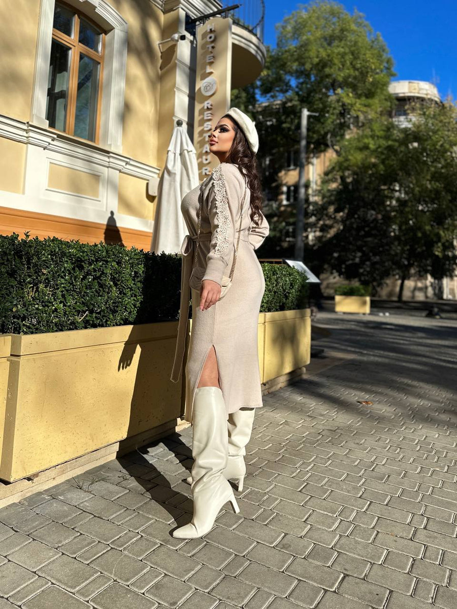 Rochie caldă cu dantelă - Twiggy Shop