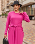 Rochie din tricot cu fante