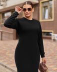 Rochie din tricot cu fante