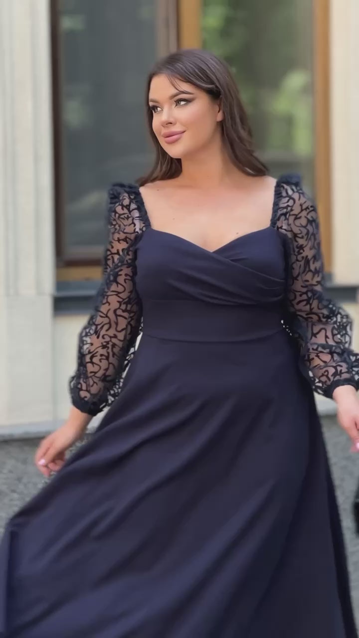 Rochie midi cu plasă